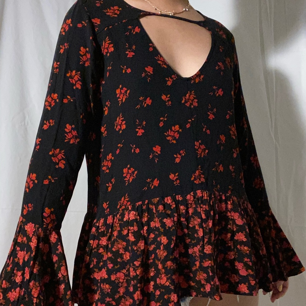 black and red blouse